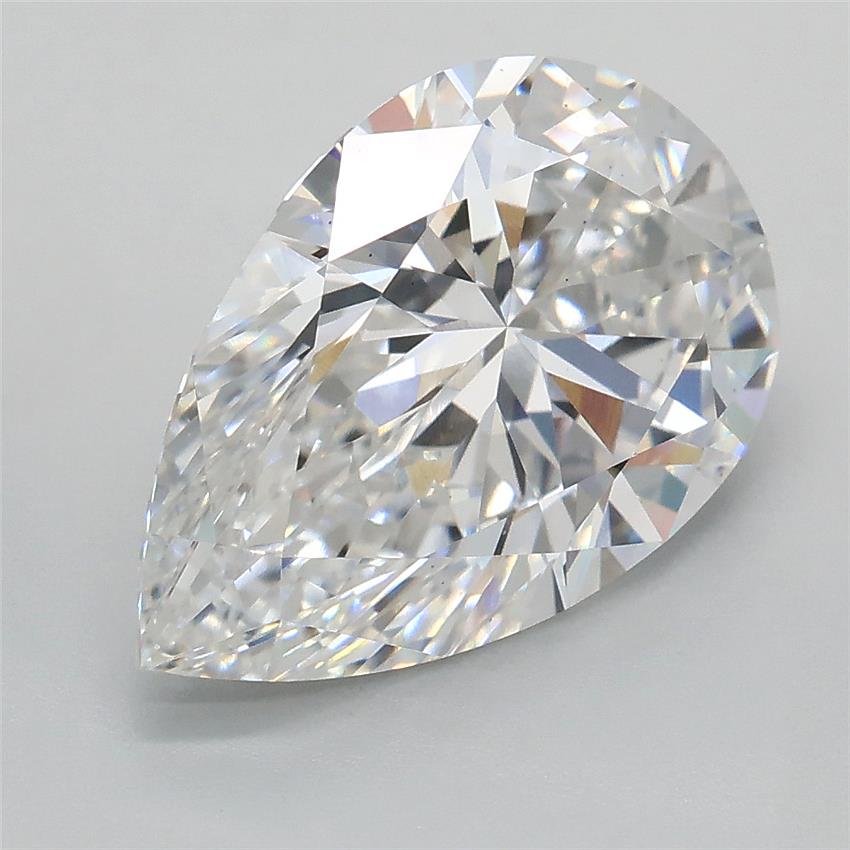 3.02ct E VS2 Rare Carat Ideal Cut Pear Lab Grown Diamond