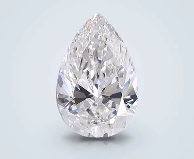 6.21ct F VS1 Rare Carat Ideal Cut Pear Lab Grown Diamond