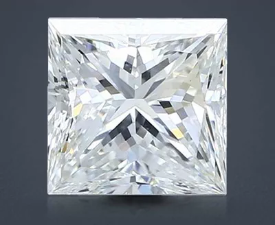 3.21ct H VS2 Very Good Cut Princess Diamond