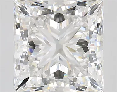 5.46ct F VS1 Rare Carat Ideal Cut Princess Lab Grown Diamond