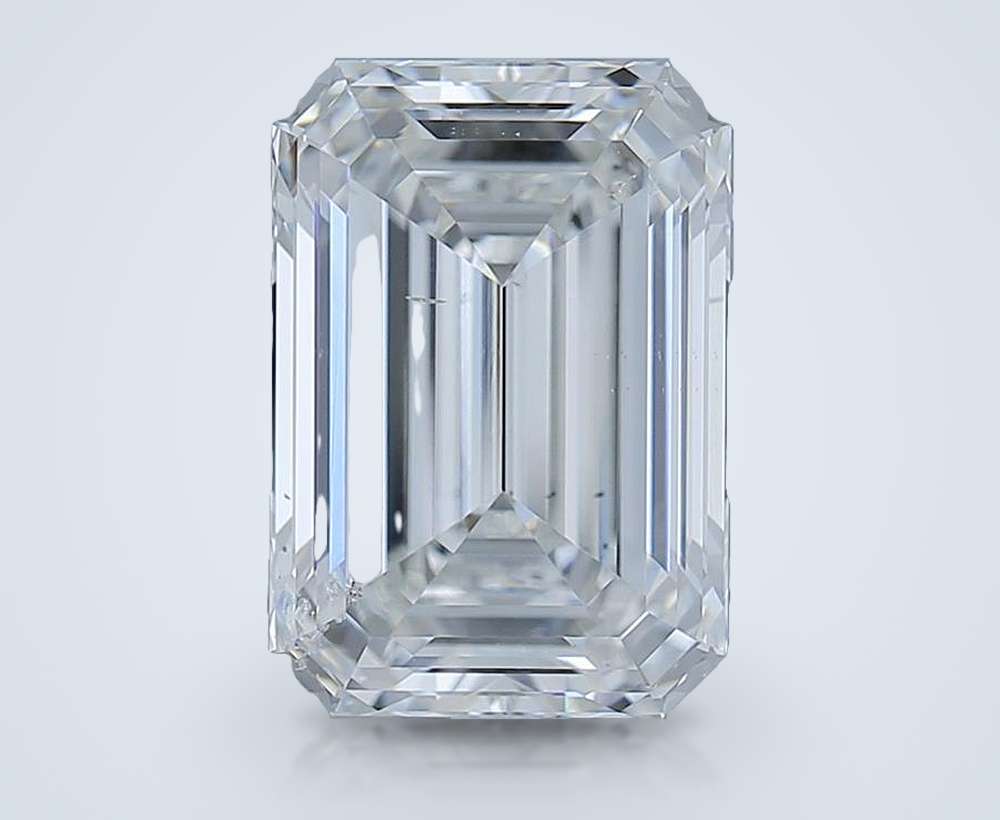 4.21ct G SI2 Rare Carat Ideal Cut Emerald Diamond