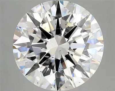 7.01ct E SI1 Rare Carat Ideal Cut Round Diamond