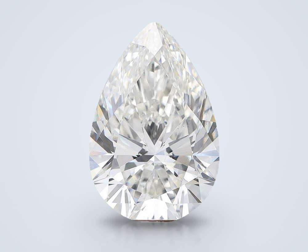 5.74ct H VS2 Rare Carat Ideal Cut Pear Lab Grown Diamond