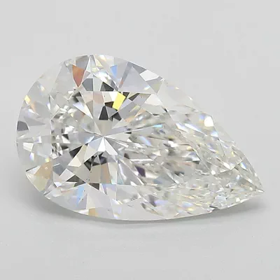 3.09ct E VS2 Rare Carat Ideal Cut Pear Lab Grown Diamond