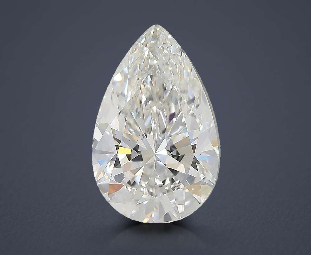 3.09ct E VS2 Rare Carat Ideal Cut Pear Lab Grown Diamond