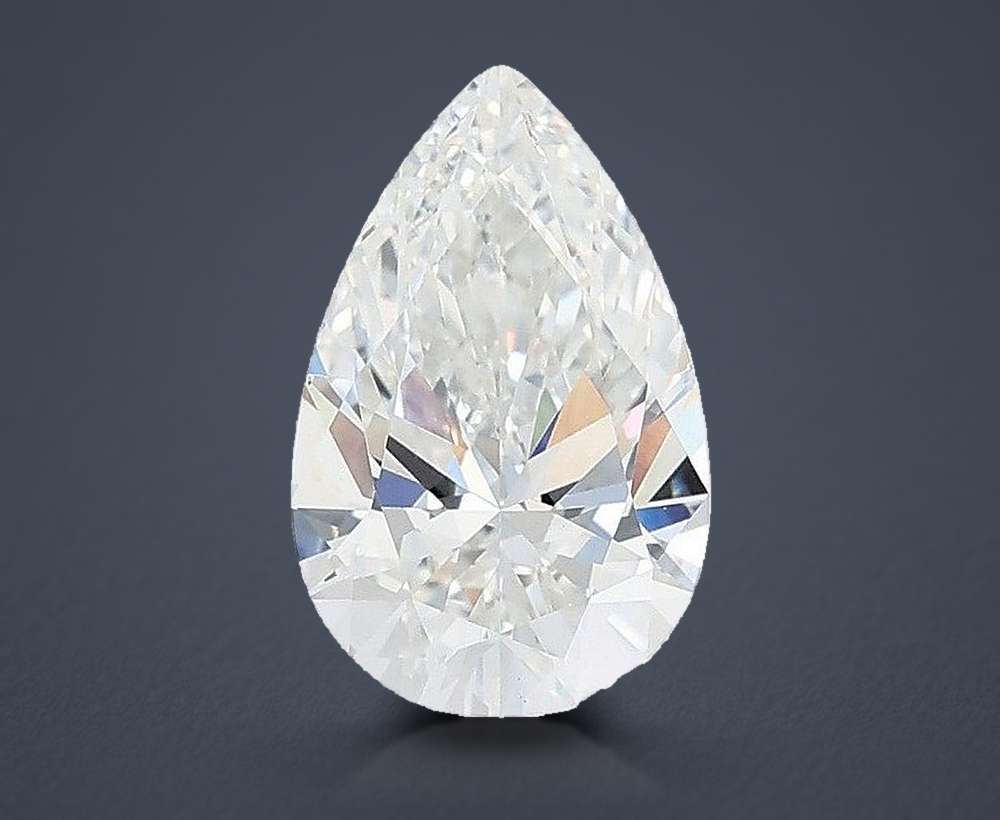 1.59ct F VS1 Rare Carat Ideal Cut Pear Lab Grown Diamond