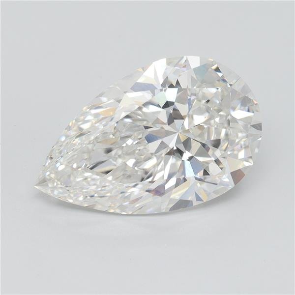 6.06ct F VVS2 Rare Carat Ideal Cut Pear Lab Grown Diamond