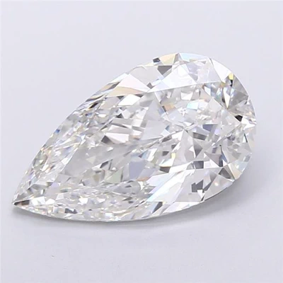 3.01ct F VS1 Rare Carat Ideal Cut Pear Lab Grown Diamond