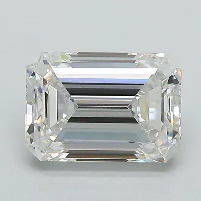 2.07ct F SI1 Rare Carat Ideal Cut Emerald Lab Grown Diamond