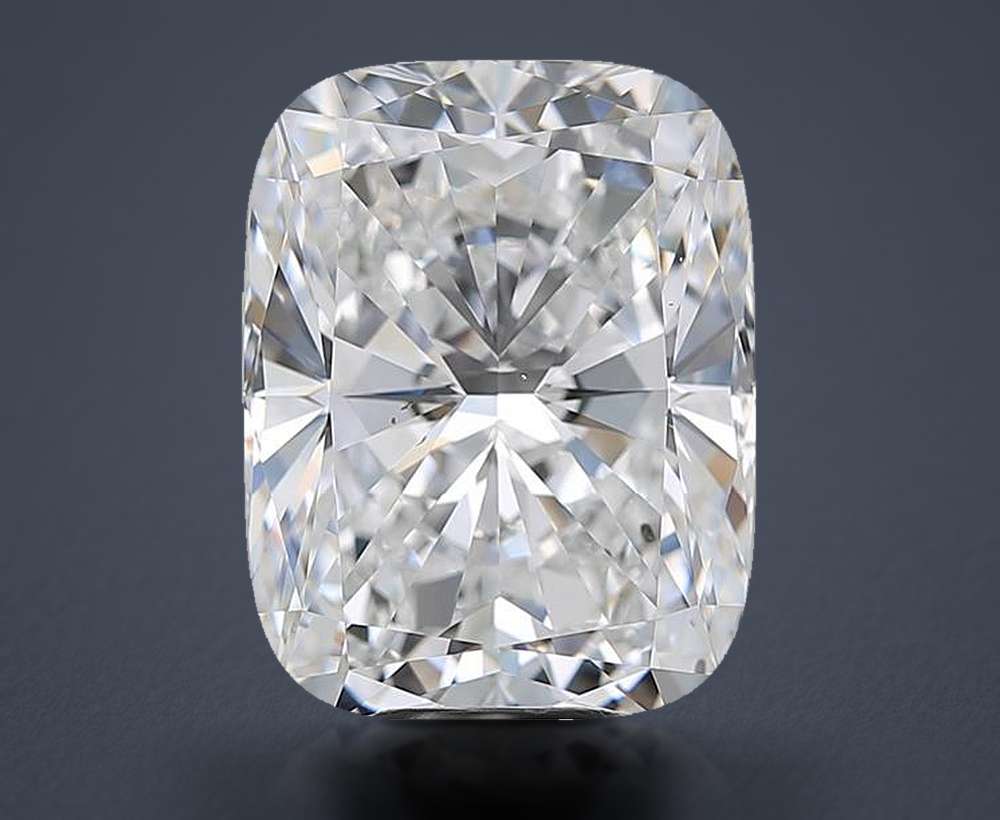 10.08ct E SI1 Rare Carat Ideal Cut Cushion Diamond