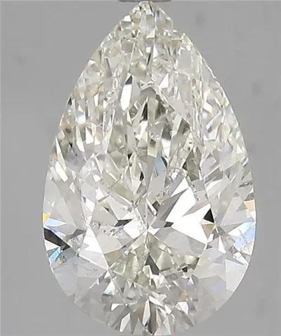 3.02ct I SI2 Rare Carat Ideal Cut Pear Diamond
