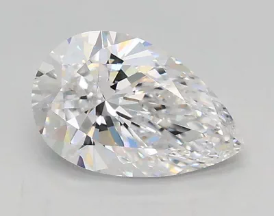 0.79ct D VVS2 Rare Carat Ideal Cut Pear Lab Grown Diamond