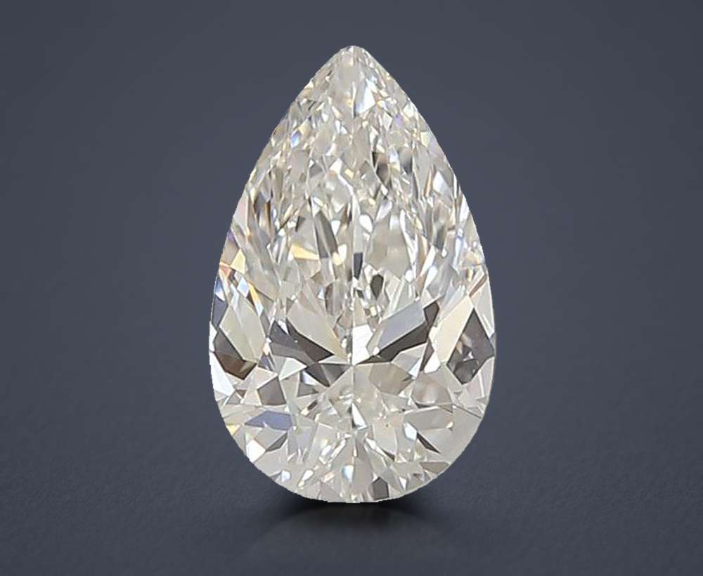 1.41ct E VVS2 Rare Carat Ideal Cut Pear Lab Grown Diamond