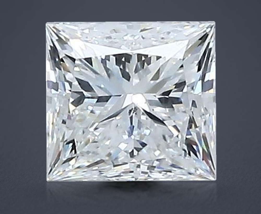 0.67ct F SI1 Rare Carat Ideal Cut Princess Diamond