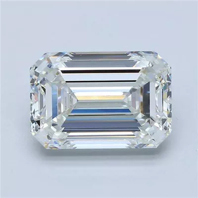 6.01ct H VS2 Excellent Cut Emerald Diamond