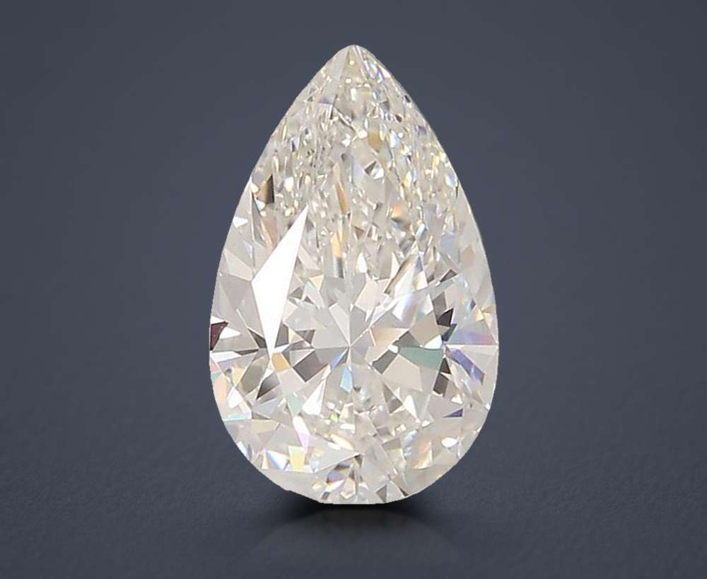 2.56ct F VVS2 Rare Carat Ideal Cut Pear Lab Grown Diamond