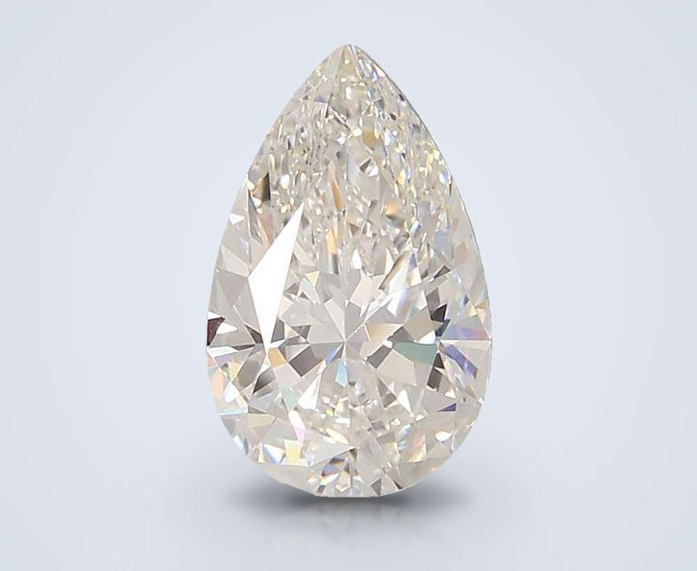 2.56ct F VVS2 Rare Carat Ideal Cut Pear Lab Grown Diamond