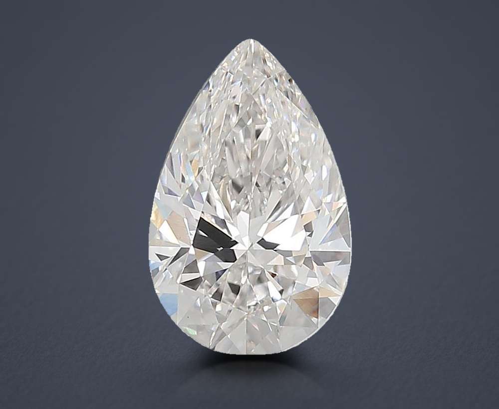 5.31ct F VS1 Rare Carat Ideal Cut Pear Lab Grown Diamond