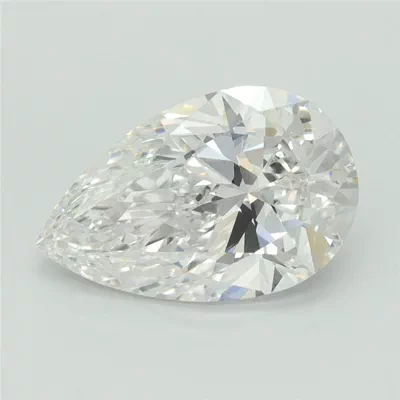4.06ct F VVS2 Rare Carat Ideal Cut Pear Lab Grown Diamond
