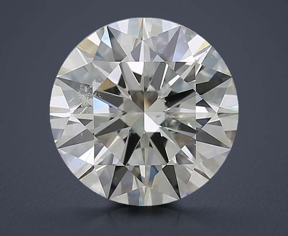 5.01ct K SI2 Rare Carat Ideal Cut Round Diamond