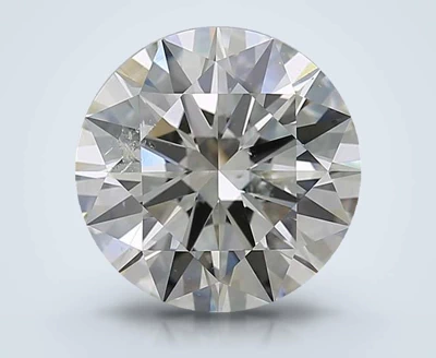 5.01ct K SI2 Rare Carat Ideal Cut Round Diamond