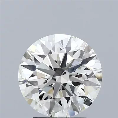 3.01ct K SI2 Rare Carat Ideal Cut Round Diamond