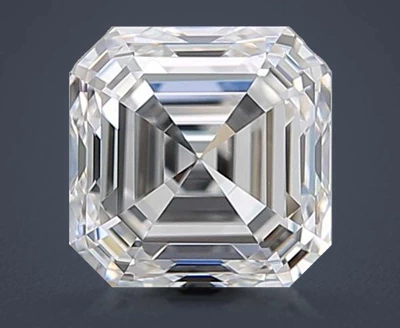 1.01ct F VVS1 Rare Carat Ideal Cut Asscher Diamond