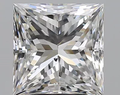 3.81ct F SI1 Excellent Cut Princess Diamond