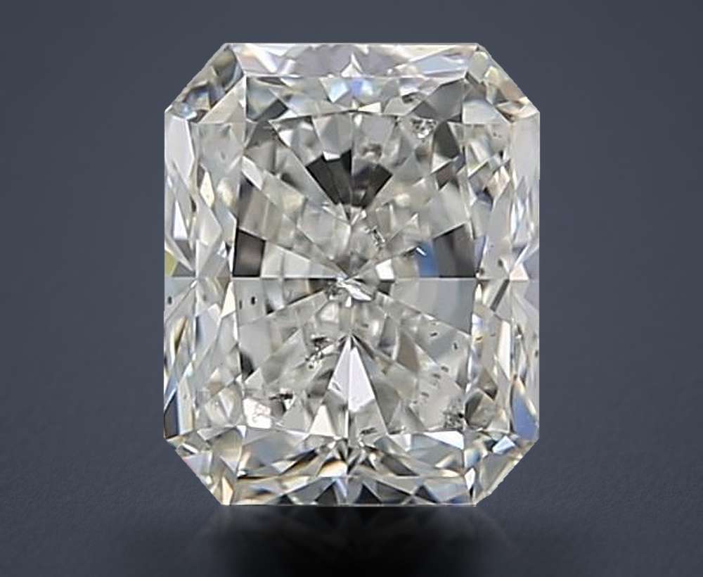 2.21ct H SI2 Rare Carat Ideal Cut Radiant Diamond