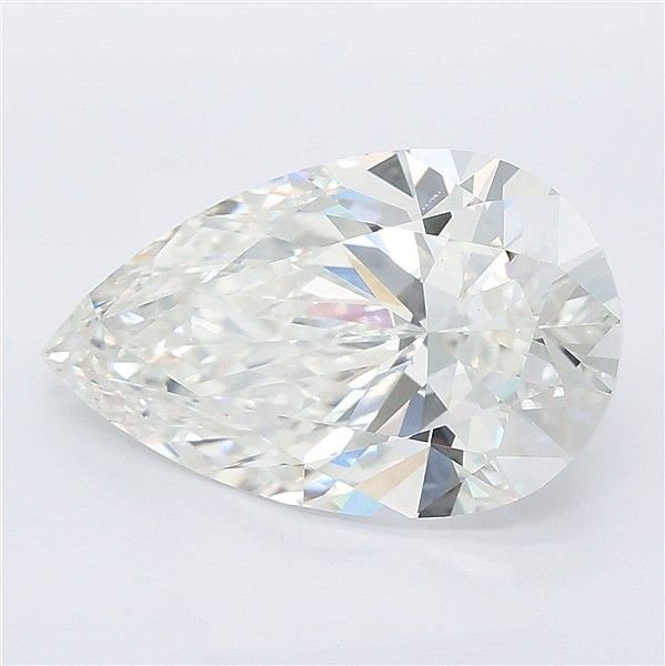 5.07ct F VVS2 Rare Carat Ideal Cut Pear Lab Grown Diamond