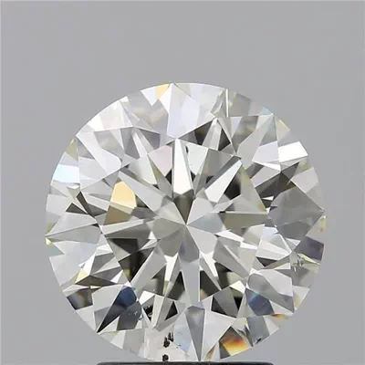 3.06ct K SI2 Rare Carat Ideal Cut Round Diamond