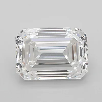 4.06ct F VS1 Excellent Cut Emerald Lab Grown Diamond