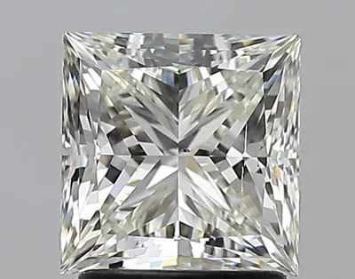 2.01ct K SI1 Rare Carat Ideal Cut Princess Diamond