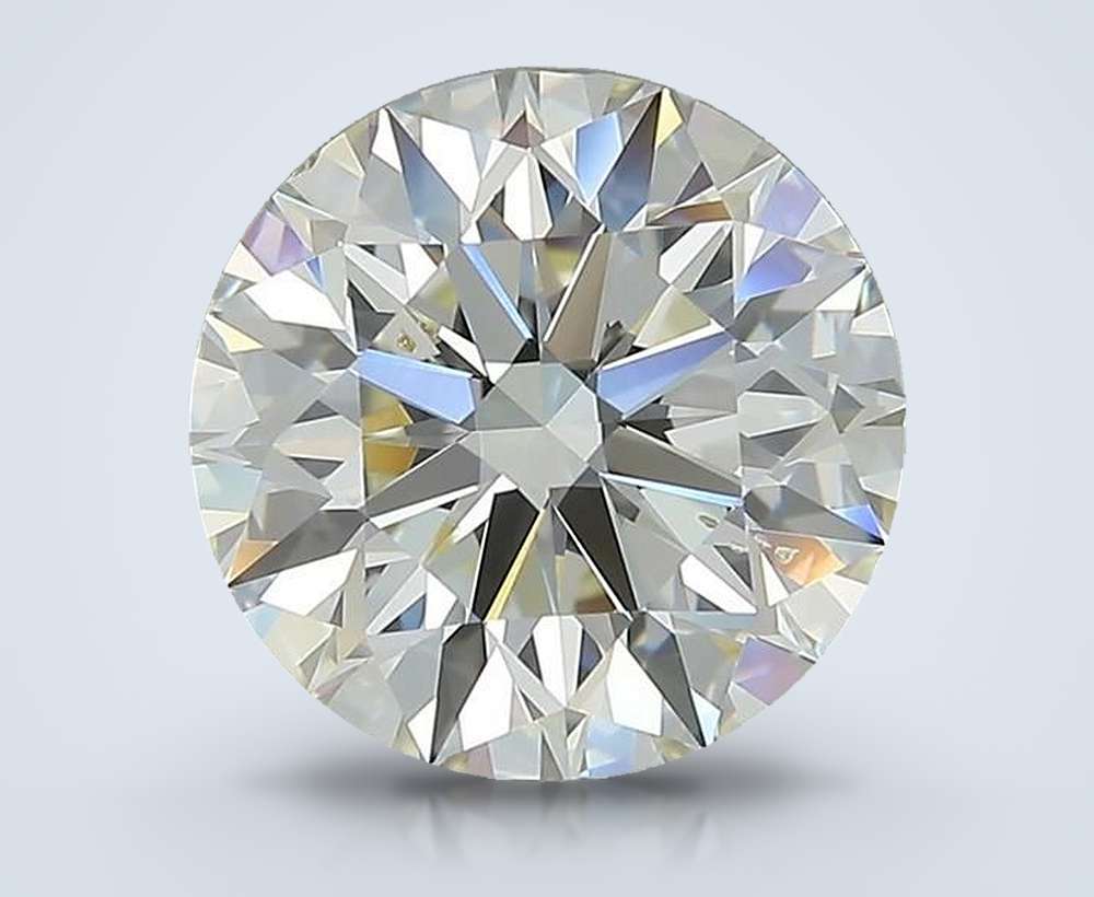 3.17ct J SI1 Rare Carat Ideal Cut Round Diamond