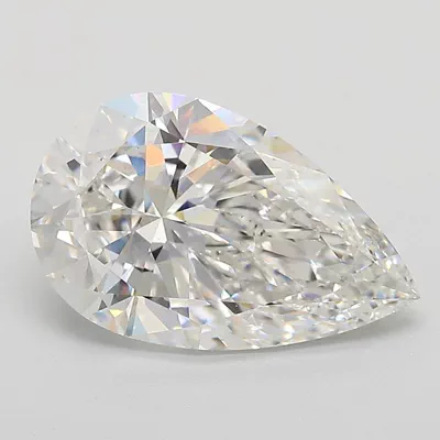 3.06ct F VS1 Very Good Cut Pear Lab Grown Diamond