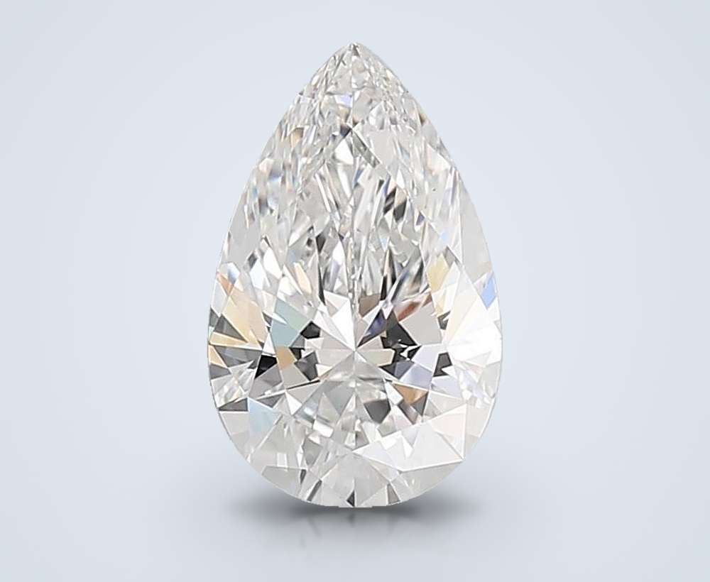 4.09ct E VVS2 Rare Carat Ideal Cut Pear Lab Grown Diamond