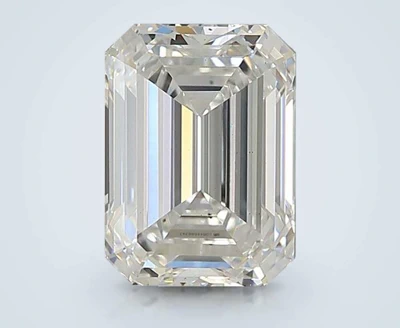 3.09ct E VS1 Rare Carat Ideal Cut Emerald Lab Grown Diamond