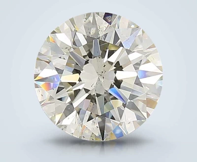 3.04ct K SI1 Rare Carat Ideal Cut Round Diamond