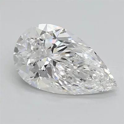 1.58ct D VVS2 Rare Carat Ideal Cut Pear Lab Grown Diamond