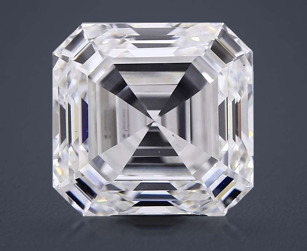 7.02ct E VS2 Rare Carat Ideal Cut Asscher Lab Grown Diamond