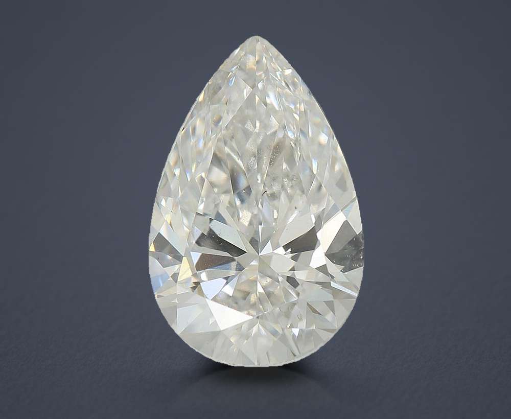 3.52ct E VS2 Rare Carat Ideal Cut Pear Lab Grown Diamond