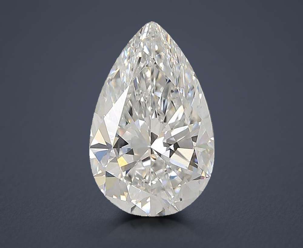 3.09ct E VS1 Very Good Cut Pear Lab Grown Diamond