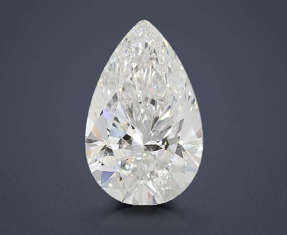 3.44ct E VS1 Rare Carat Ideal Cut Pear Lab Grown Diamond