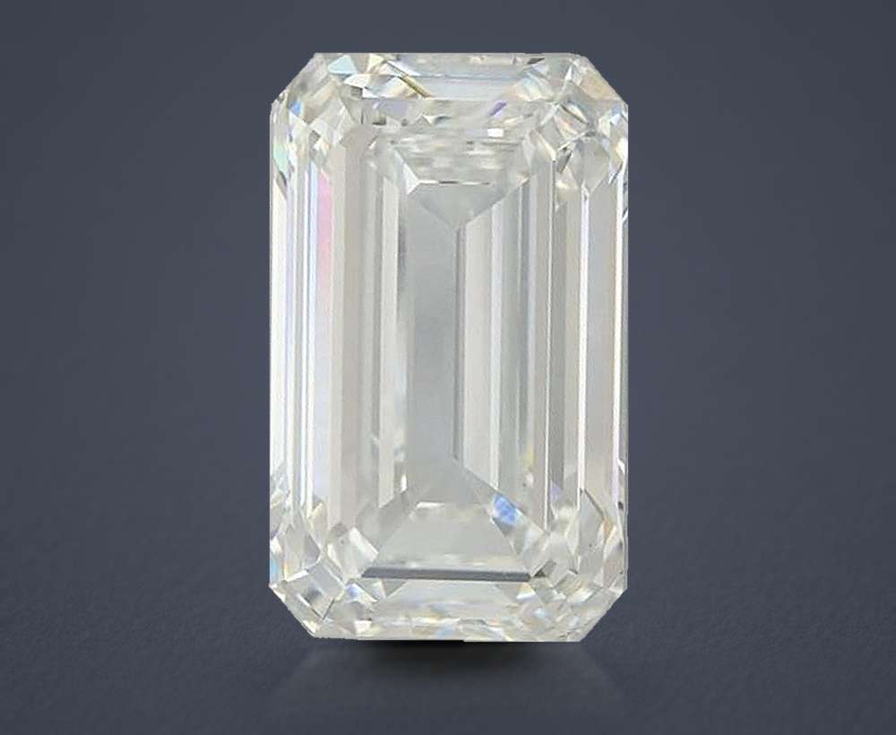 8.09ct F VS1 Rare Carat Ideal Cut Emerald Lab Grown Diamond
