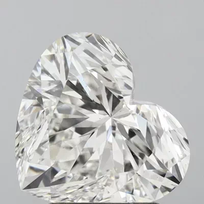 2.71ct F VS1 Rare Carat Ideal Cut Heart Lab Grown Diamond