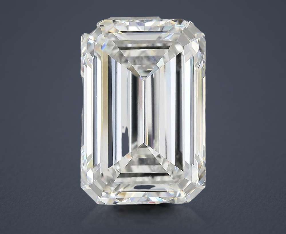 16.54ct F VVS2 Rare Carat Ideal Cut Emerald Lab Grown Diamond