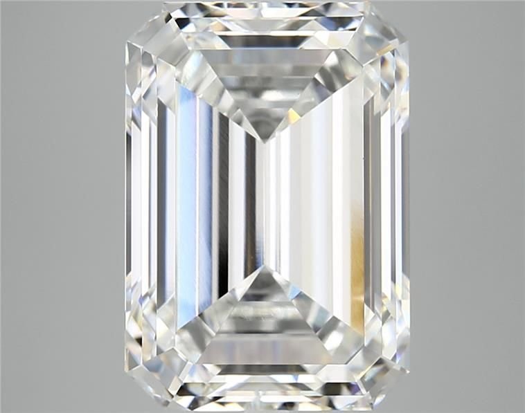11.10ct F VVS2 Rare Carat Ideal Cut Emerald Lab Grown Diamond