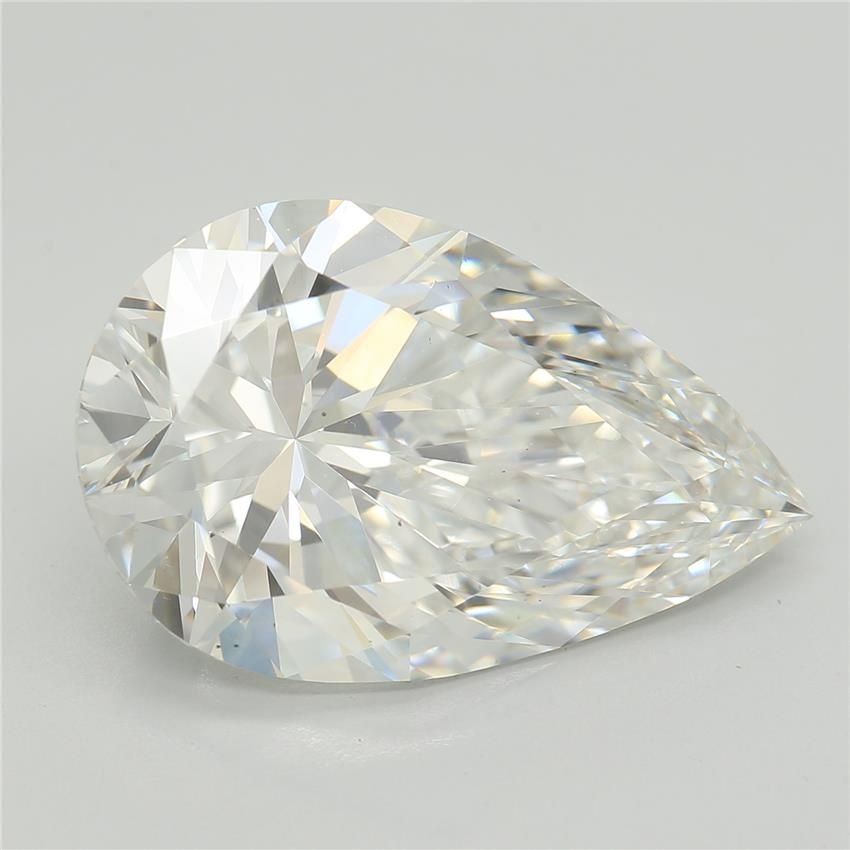 5.96ct E VS2 Rare Carat Ideal Cut Pear Lab Grown Diamond