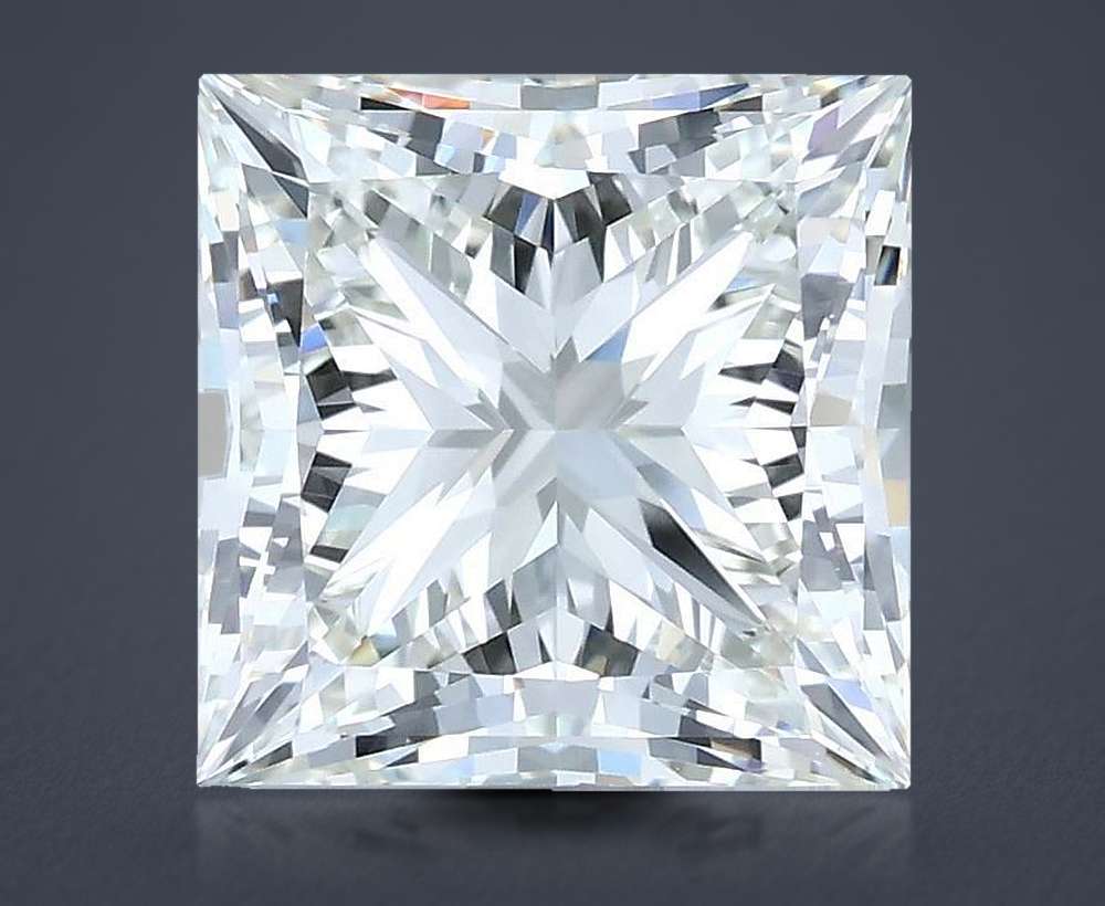 4.07ct I VVS2 Rare Carat Ideal Cut Princess Diamond