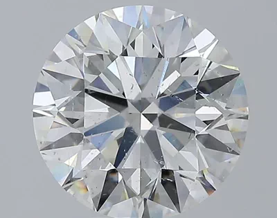 4.01ct I SI2 Rare Carat Ideal Cut Round Diamond